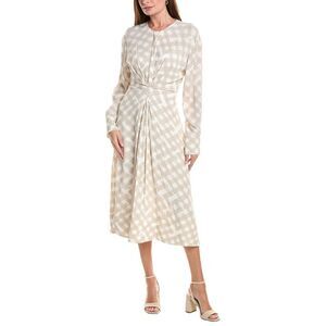 proenza schouler beige wrap dress | Dresses | Proenza Schouler Womens White Label Rainer Wearing size 4 Care 16-16½ 36/37 Holiday Jersey Dress Blue Duration:3 days